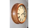 Antique LARGE Round A . Staib, Baltimore 36' Wooden Key Wind Pendulum Wall Clock