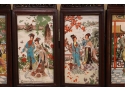 Old Chinese Antique Table Top Folding Screen