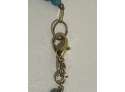 Turquoise Stone Heart Bracelet 14k Gold Clasp