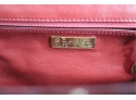 Suarez New York Made In Italy Red Snakeskin Handbag Purse