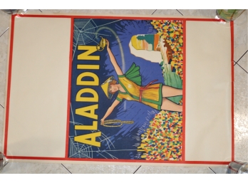 Blank Vintage Aladdin British Theater Poster
