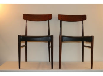 Vintage Pair Mid-Century Rosewood Chairs Made In Norway