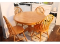 Round Wooden Kitchen Table And 4 Chairs