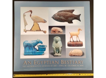 Metropolitan Museum Of Art An Egyptian Bestiary Poster 1995 29 Wide. Lot Of 15 Posters