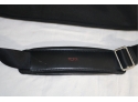 Tumi Black Leather And Nylon Laptop Messenger Bag Briefcase