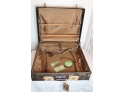 Antique Suitcase With Wooden Clothing Rack Travel Stickers From Ralph Lauren