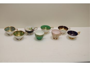 8 Antique Tea Cups Paragon, Aynsley, Tuscan