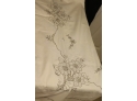 Vintage Linen Tablecloth 12 Napkins Set Embroidered