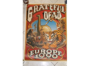 Original Grateful Dead Europe 1990 Tour Poster