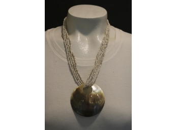 Beaded Abalone Shell Necklace