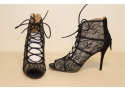 Badgley Mischka Black Lace High Heels