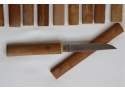 13 Stainless Steel Knives Made In Japan Wood Handles And Blade Cover