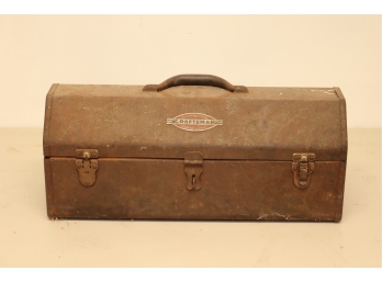 Vintage Craftsman Metal Tool Box With Tools
