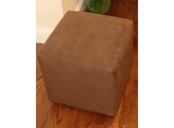 Brown Microsuede Ottoman