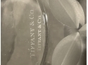 LARGE TIFFANY & CO CRYSTAL CENTERPIECE  BOWL  Leaf Design Signed