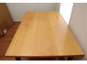 Rectangular Wood Top Steel Leg Kitchen Dining Table