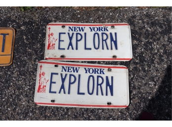 Pair Of Liberty New York License Plates EXPLORIN  PERSONALIZED