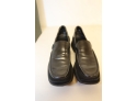 Women's Gucci Black Leather And Nylon Loafers Sz. 9b