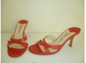 Jimmy Choo Red Leather Mules Size 37