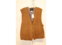 New With Tags Saks Fifth Ave Brown Suede Vest