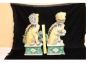 Pair Of Old Chinese Porcelain Foo Dogs