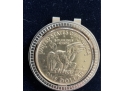 1974 Eisenhower US Dollar Coin Money Clip Gold Plated
