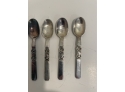 Georg Jensen Sterling Silver Salt Spoons Made On Denmark