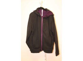 Lululemon Black And Purple Hoodie Sweatshirt Zip Front   (lulu6)