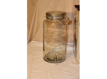 Farm Stand Mason Jar Glass Beverage Dispenser