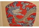 Vintage Framed Chinese  Dragon Ginger Jar Painting
