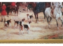 Vintage Gold Framed Fox Hunt Painting