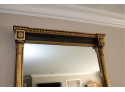 Vintage  Black And Gold Carved Pillars Wood Frame Mirror (#1)