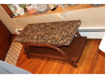 Vintage Granite Toped Coffee Table Mid-Century Modern
