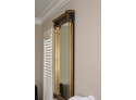 Vintage  Black And Gold Carved Pillars Wood Frame Mirror (#1)