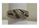 18K Gold  Sapphire  And Diamond Ring