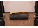 Michael Kors  Lite Brown Ostrich Print Leather Michael Kors Handbag Purse