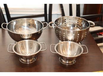 Set Of 4 Stainless Steel Strainers
