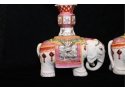 Pair Of Antique Porcelain  Of Elephant Candlesticks