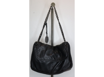 Elie Tahari Black Leather Hand Bag Purse