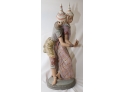 Vintage Lladro Thai Couple  Stoneware Figurine