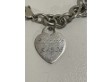 Vintage Tiffany & Co. Sterling Silver Heart Charm Bracelet