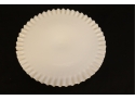 Vintage White Milk Glass Cake Plate