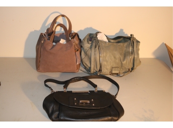 3 Leather Handbags Kooba, INZI, Banana Republic
