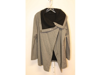 Women's Gray And Black Coat  (Coat9)