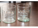 Set Of 3 Art Glass Whiskey Glasses