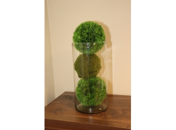 Glass Vase W Topiary Balls