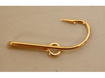 Gold Plated Fishing Hook Hat Clip Tie Clip Money Clip!  From Eagle Claw