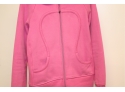 Pink Lululemon Hooded Zip Front Sweatshirt Size Large (lulu4)