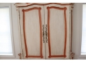 Antique French Country China Cabinet Hutch 2 Pieces  Armoire