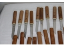 13 Stainless Steel Knives Made In Japan Wood Handles And Blade Cover
